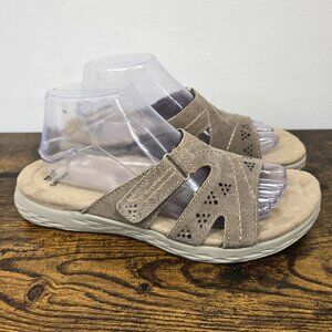 Earth Origins Westfield Waverly Leather Slide Sandals Women's Size 9.5M Brown